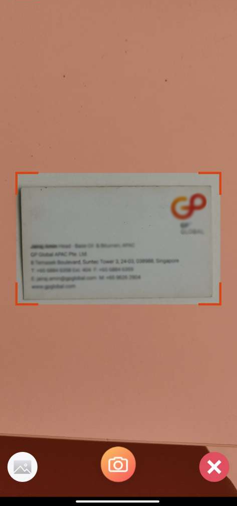 Scan Business Cards into Contacts: